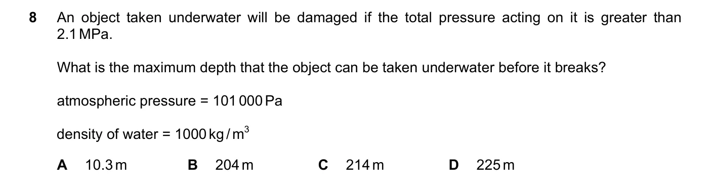 Question 8, June 2024, 0625 Paper 23