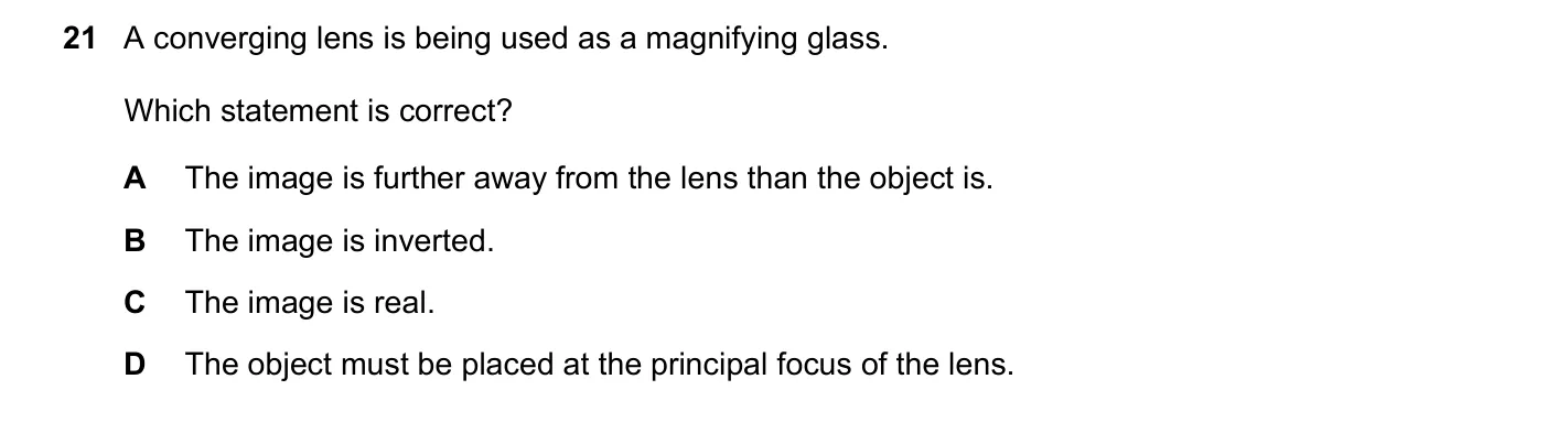 Question 21, June 2024, 0625 Paper 23