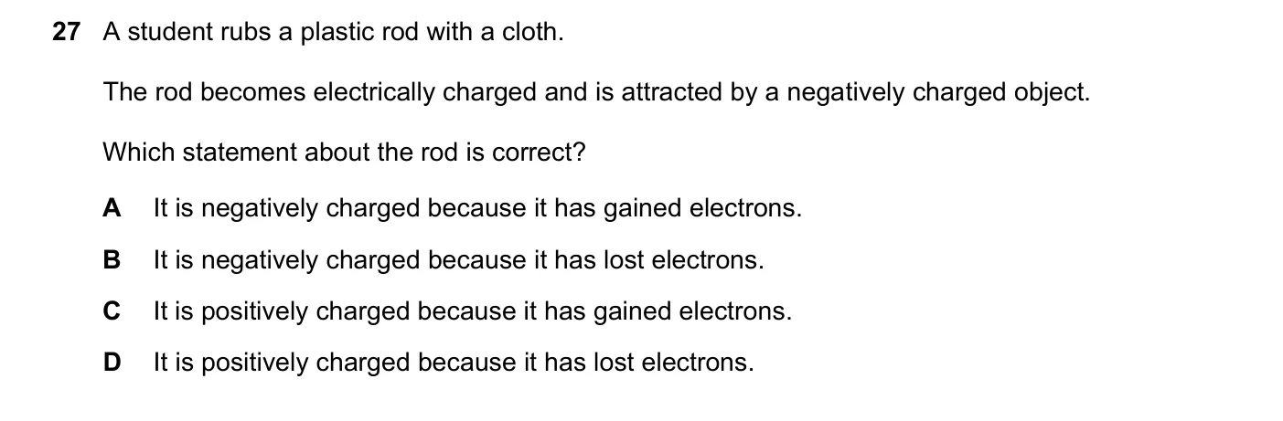 Question 27, June 2024, 0625 Paper 23