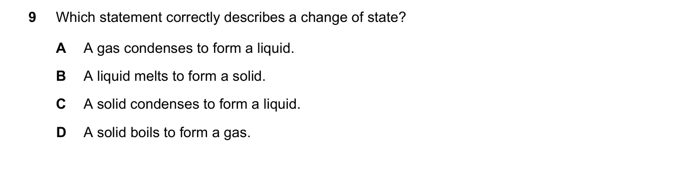 Question 9, March 2024, 0625 Paper 22