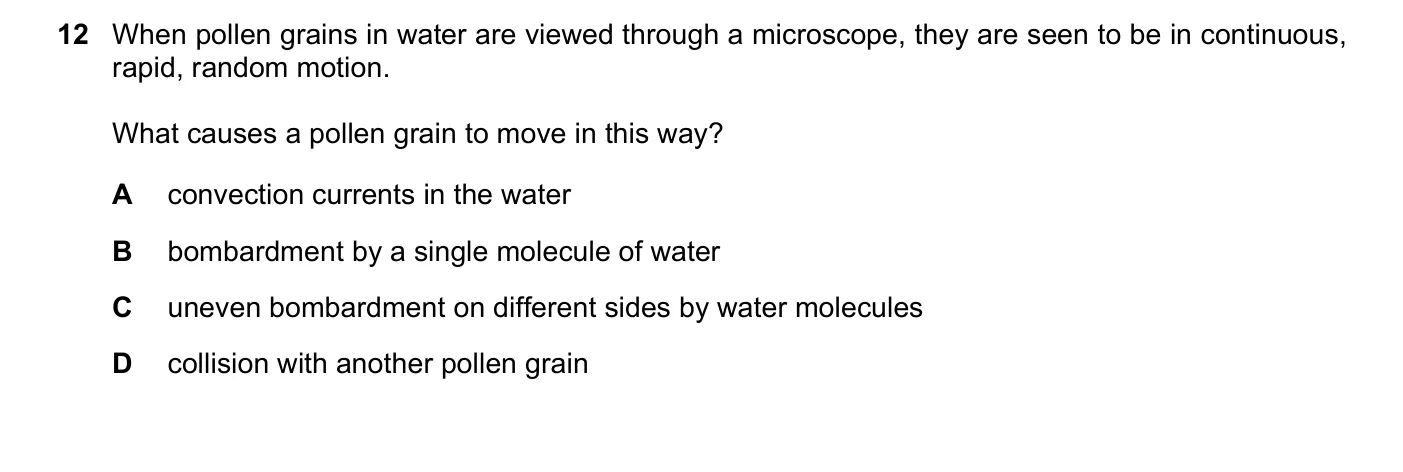 Question 12, March 2024, 0625 Paper 22