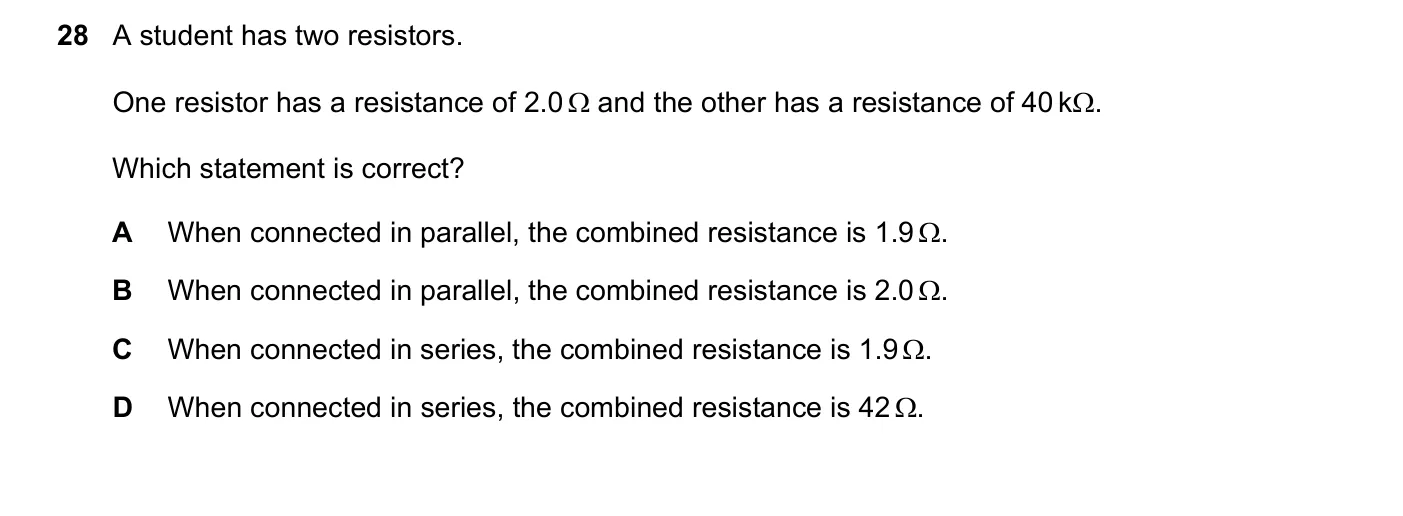 Question 28, March 2024, 0625 Paper 22