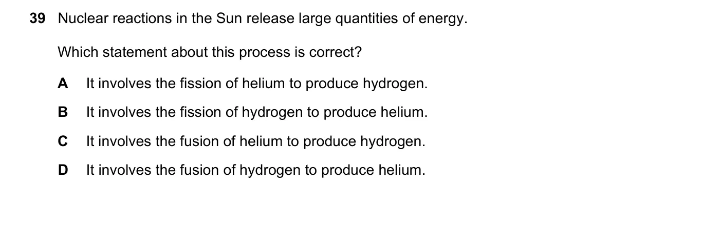 Question 39, March 2024, 0625 Paper 22