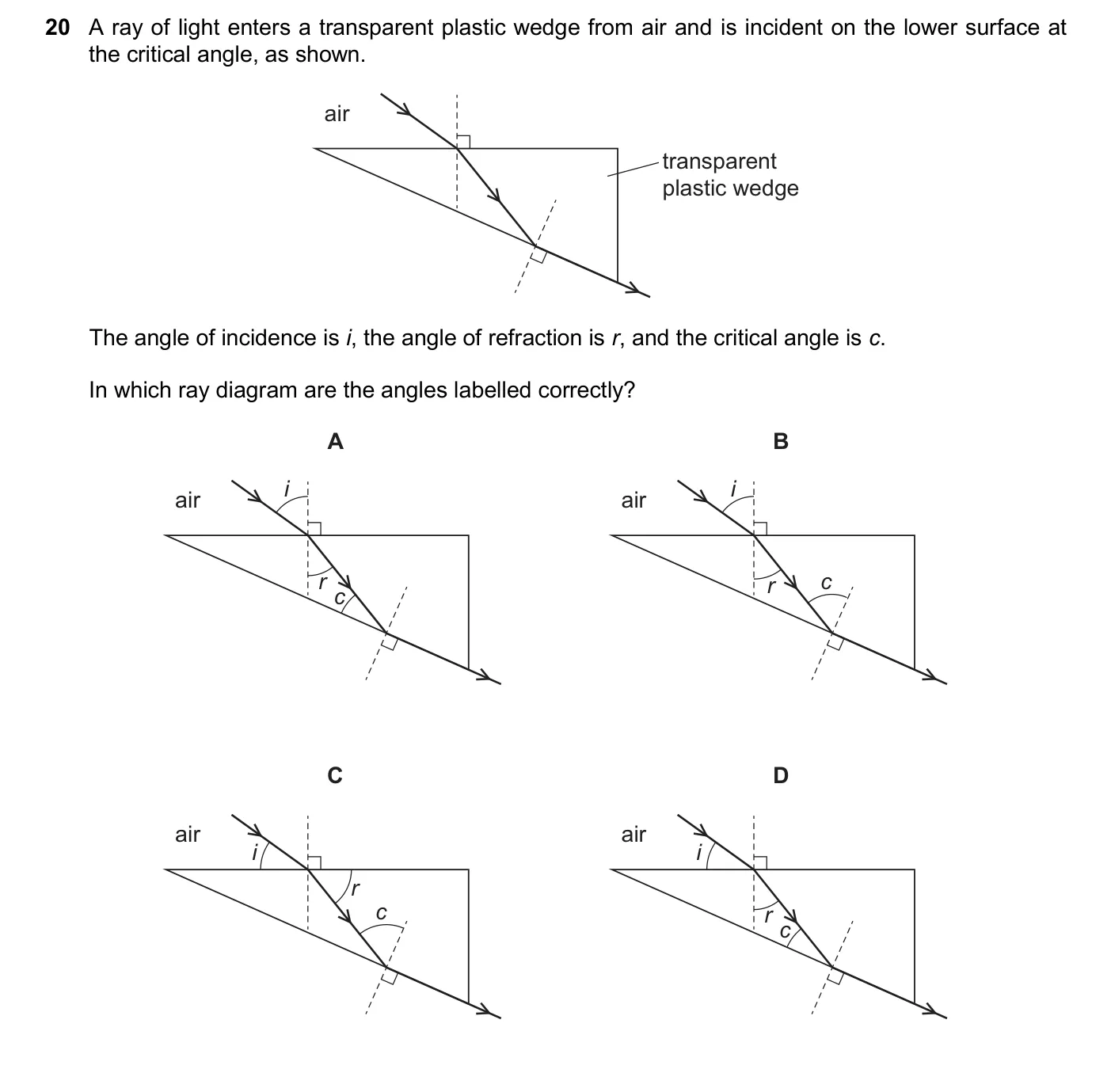 Question 20, November 2024, 0625 Paper 21