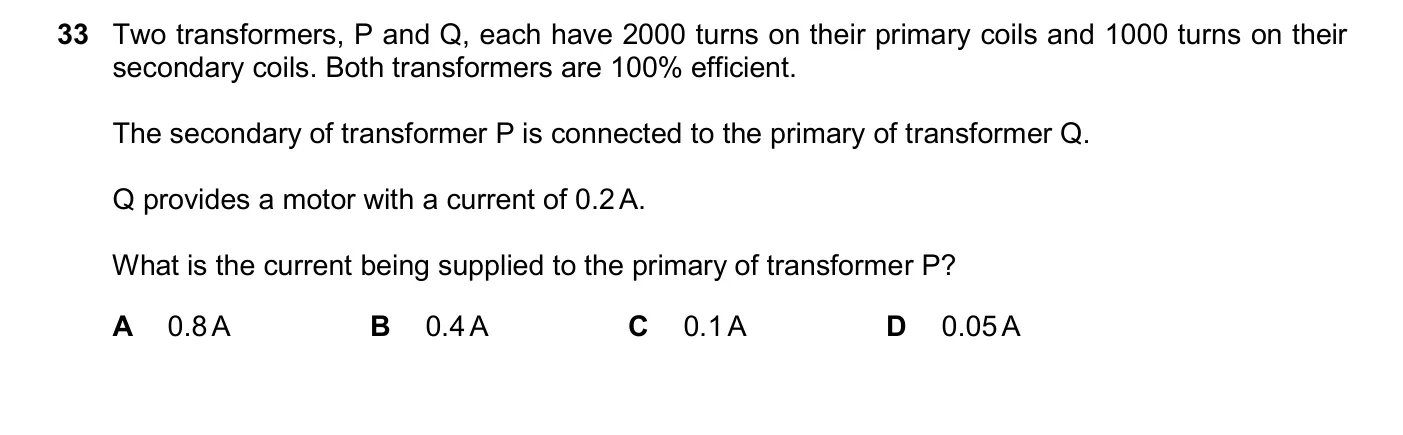 Question 33, November 2024, 0625 Paper 21