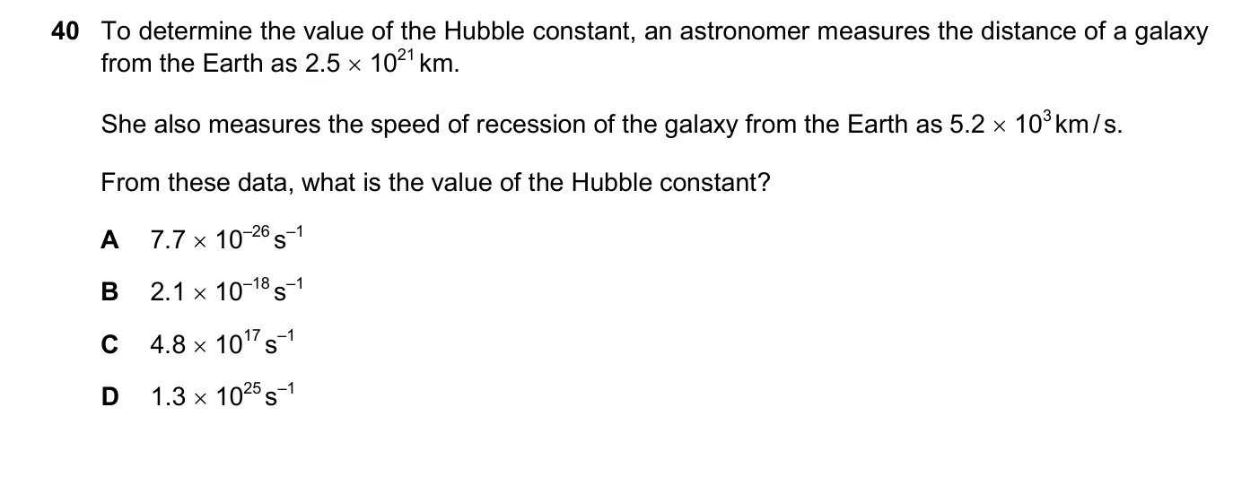 Question 40, November 2024, 0625 Paper 21