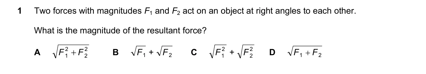 Question 1, November 2024, 0625 Paper 22
