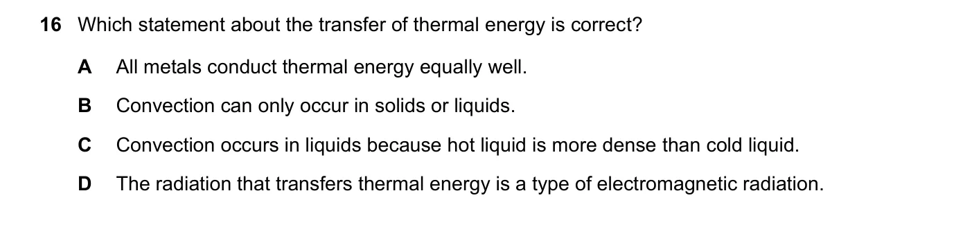 Question 16, November 2024, 0625 Paper 22