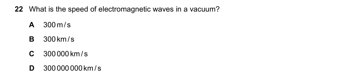 Question 22, November 2024, 0625 Paper 22