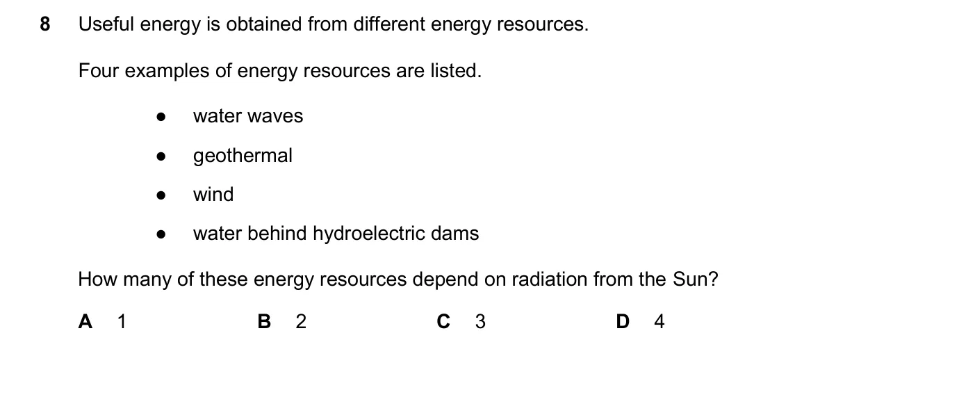 Question 8, November 2024, 0625 Paper 23