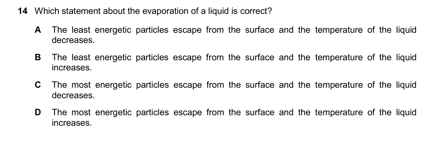 Question 14, November 2024, 0625 Paper 23