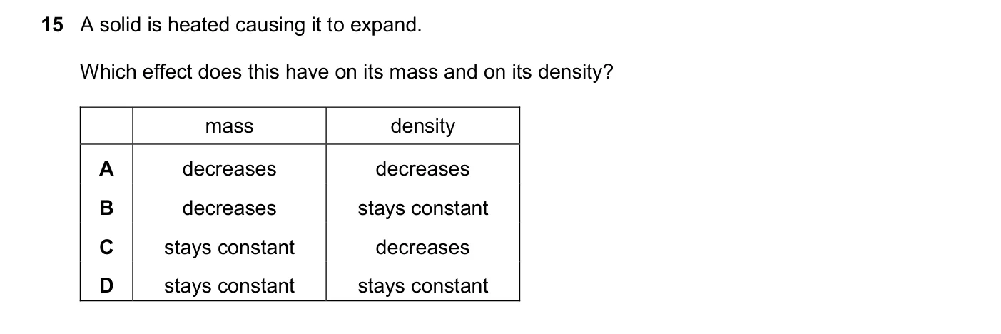 Question 15, November 2024, 0625 Paper 23