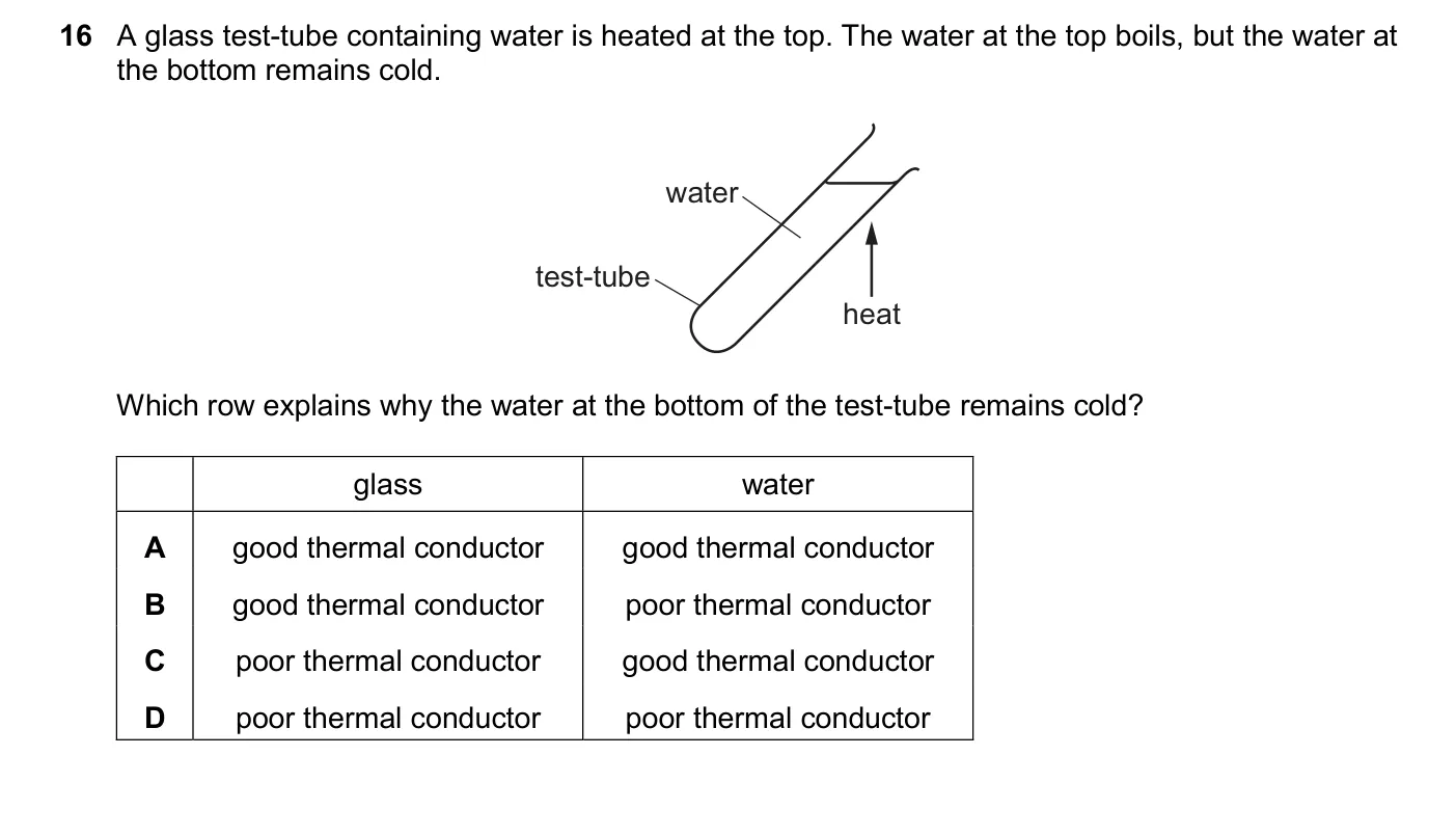 Question 16, November 2024, 0625 Paper 23