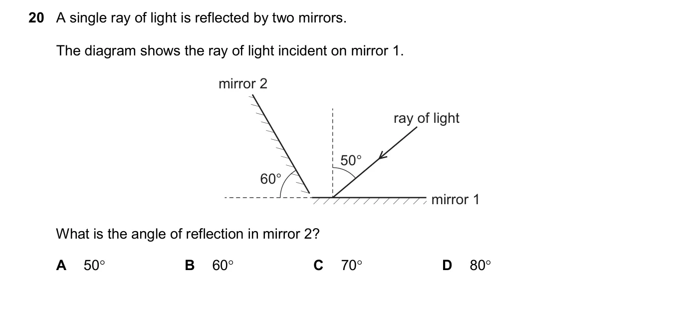 Question 20, November 2024, 0625 Paper 23