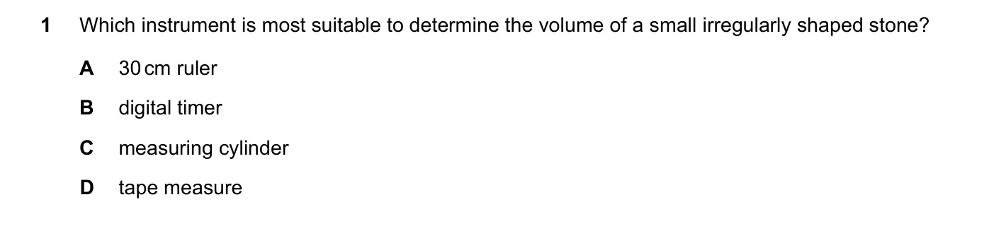 Question 1, June 2025, 0625 Paper 22