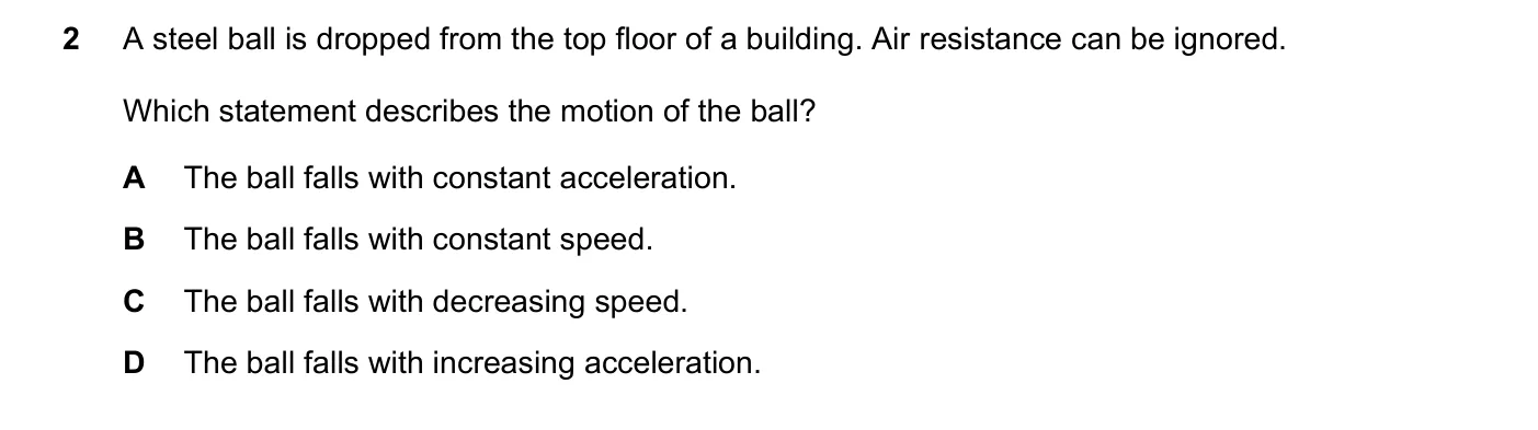 Question 2, June 2025, 0625 Paper 22