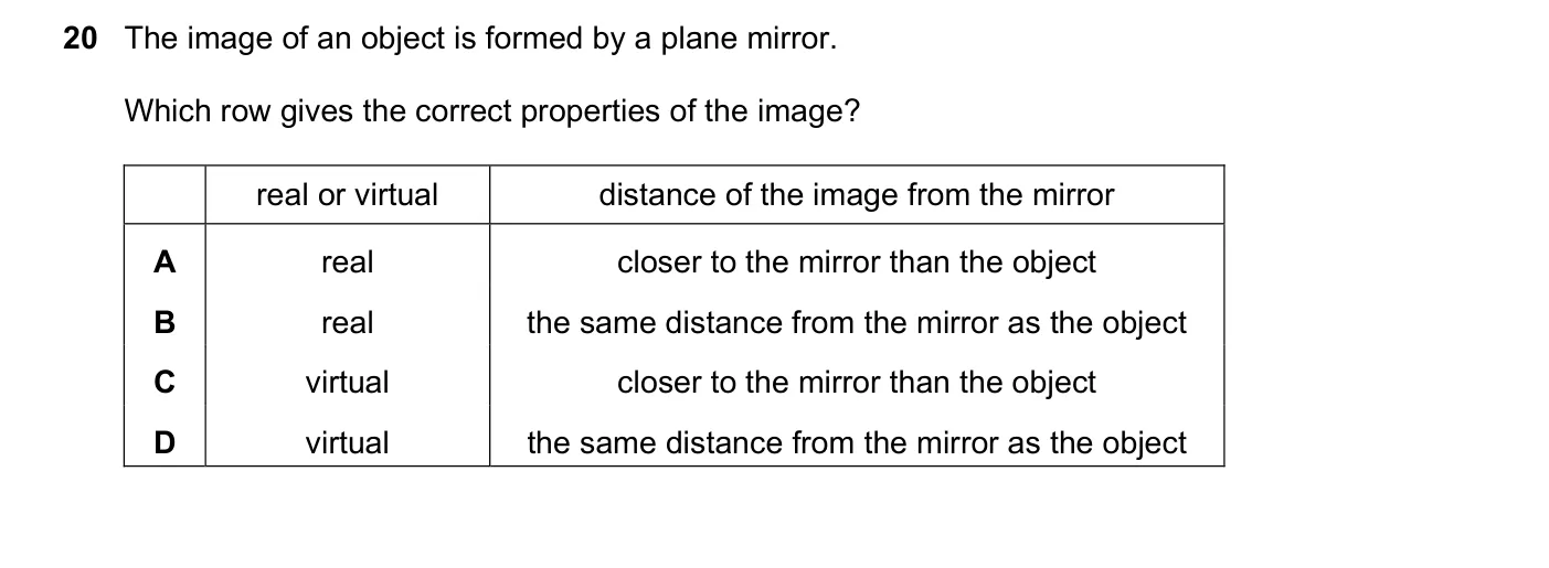 Question 20, June 2025, 0625 Paper 22