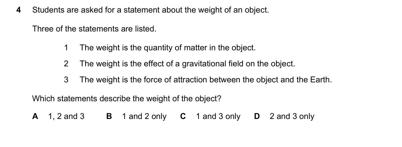 Question 4, June 2025, 0625 Paper 23