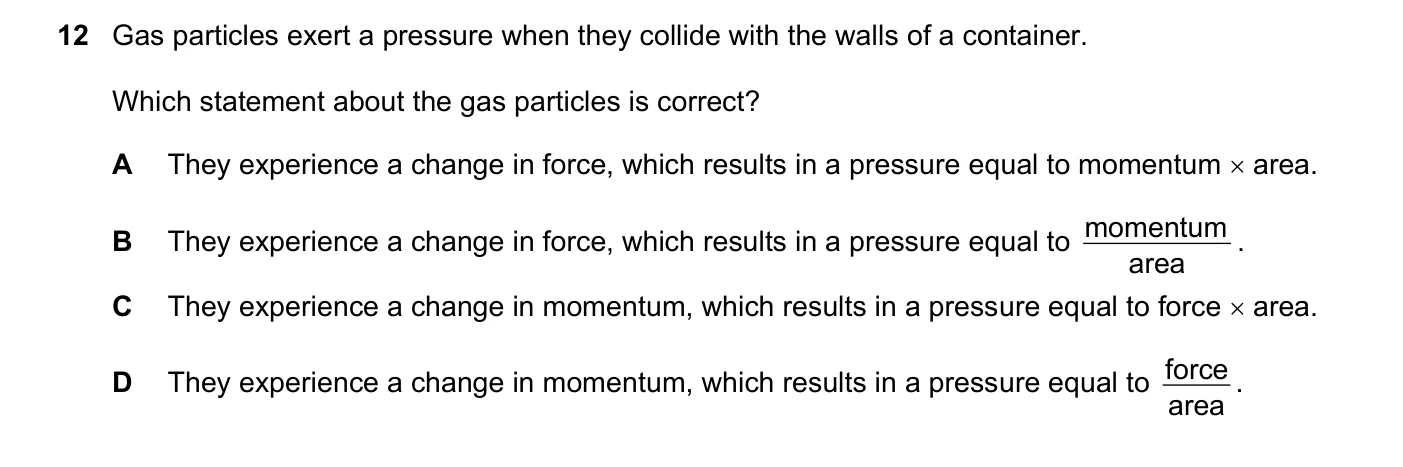 Question 12, June 2025, 0625 Paper 23
