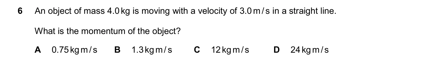 Question 6, March 2025, 0625 Paper 22