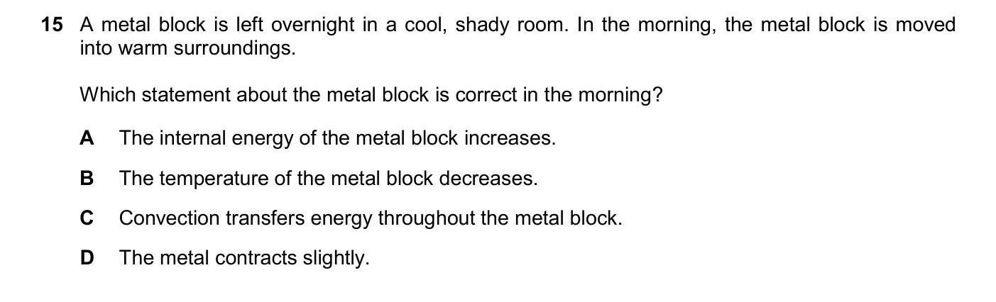 Question 15, March 2025, 0625 Paper 22