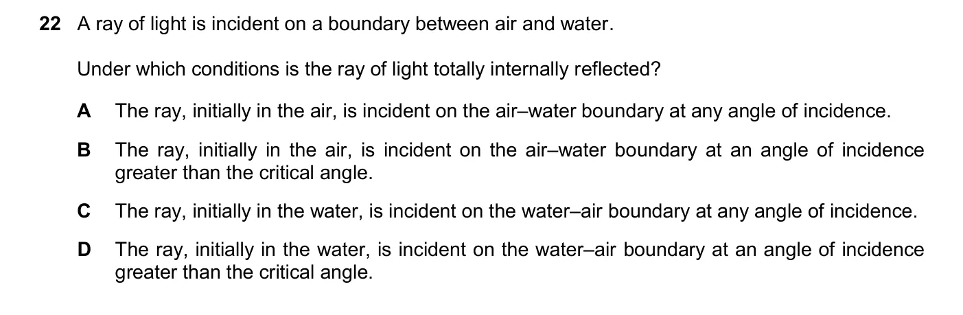 Question 22, March 2025, 0625 Paper 22