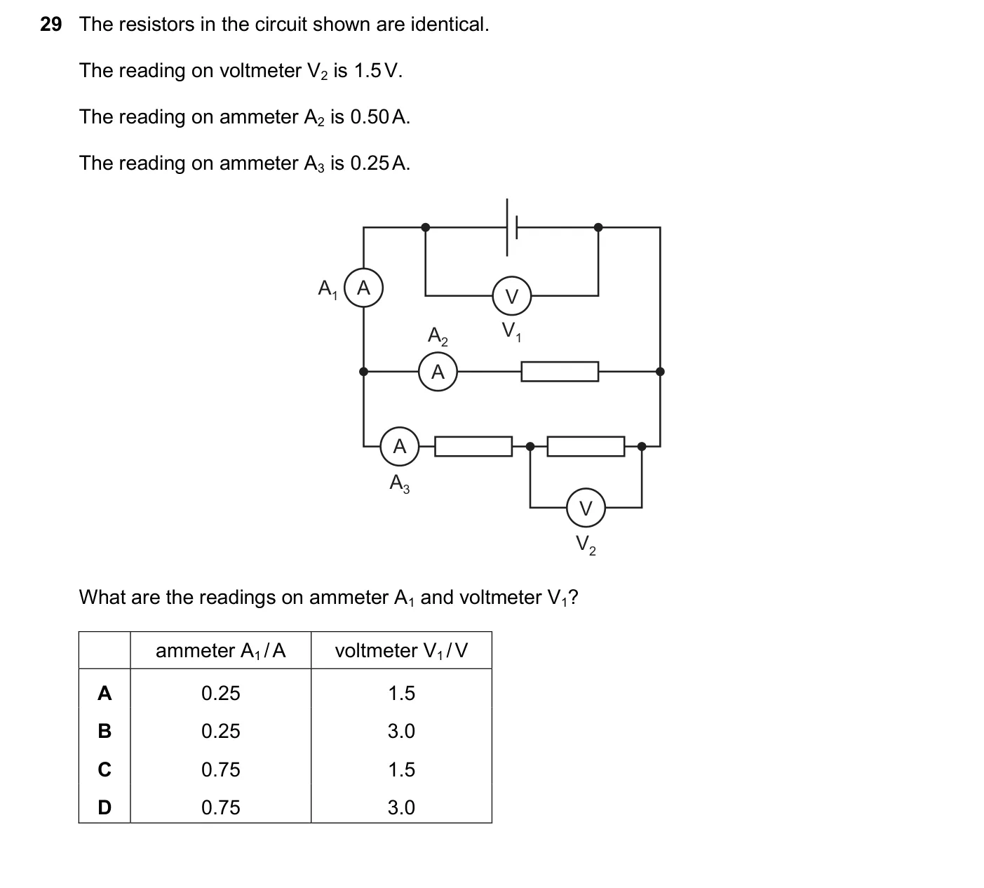 Question 29, March 2025, 0625 Paper 22