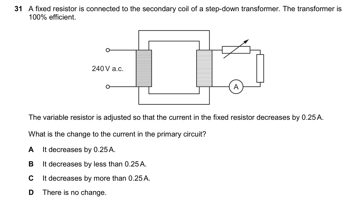 Question 31, March 2025, 0625 Paper 22