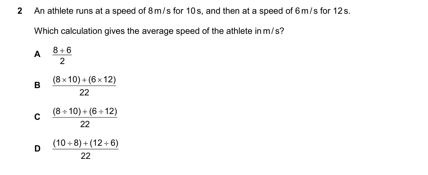Question 2, November 2025, 0625 Paper 21