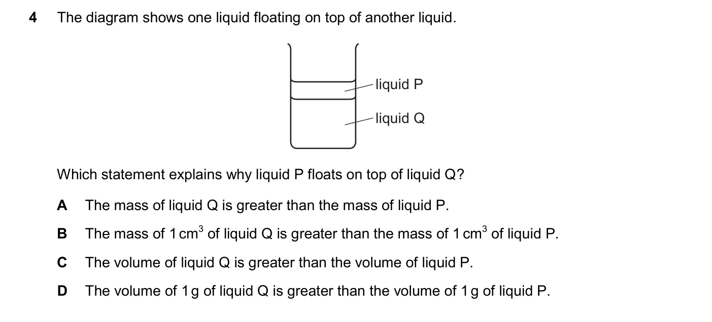Question 4, November 2025, 0625 Paper 21