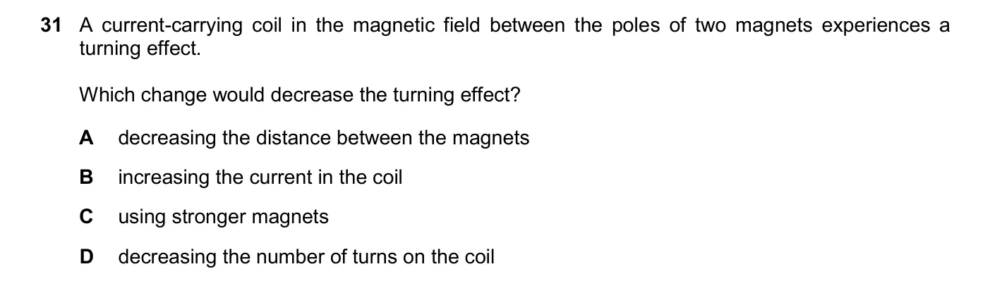 Question 31, November 2025, 0625 Paper 21