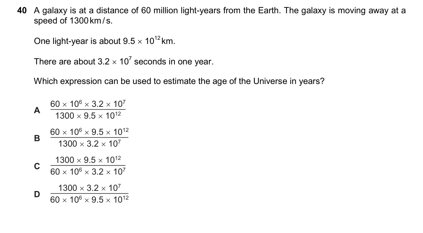 Question 40, November 2025, 0625 Paper 21
