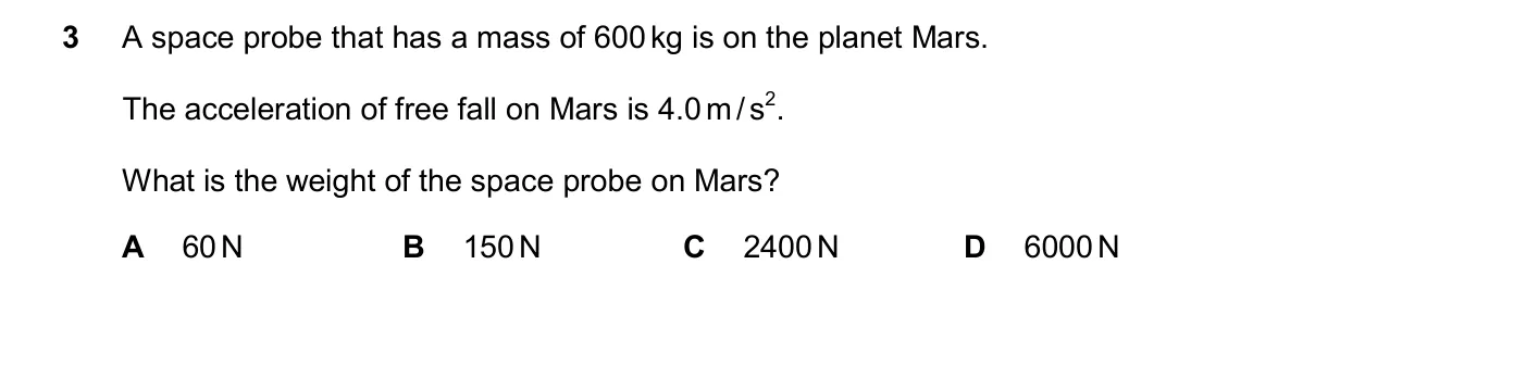 Question 3, November 2025, 0625 Paper 22