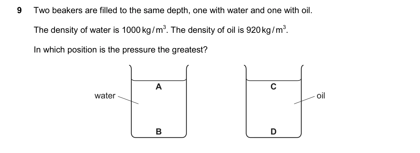 Question 9, November 2025, 0625 Paper 22