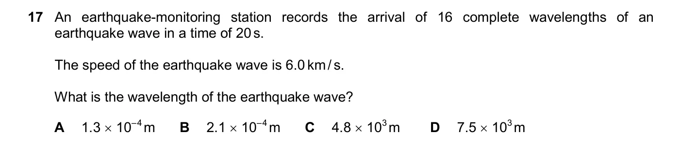 Question 17, November 2025, 0625 Paper 22
