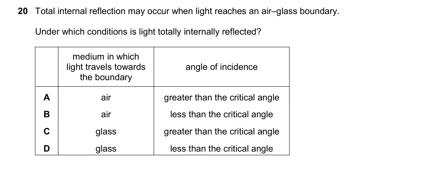 Question 20, November 2025, 0625 Paper 22
