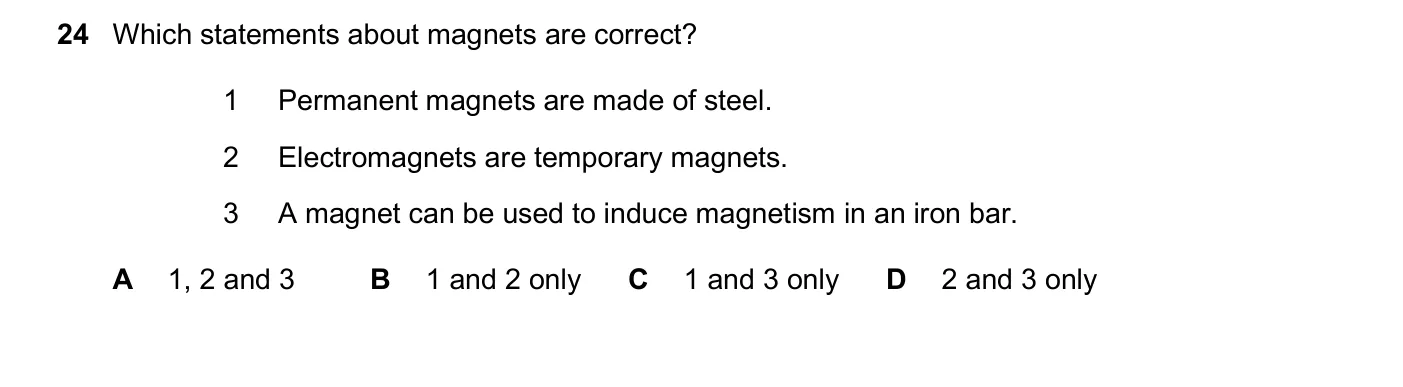 Question 24, November 2025, 0625 Paper 22