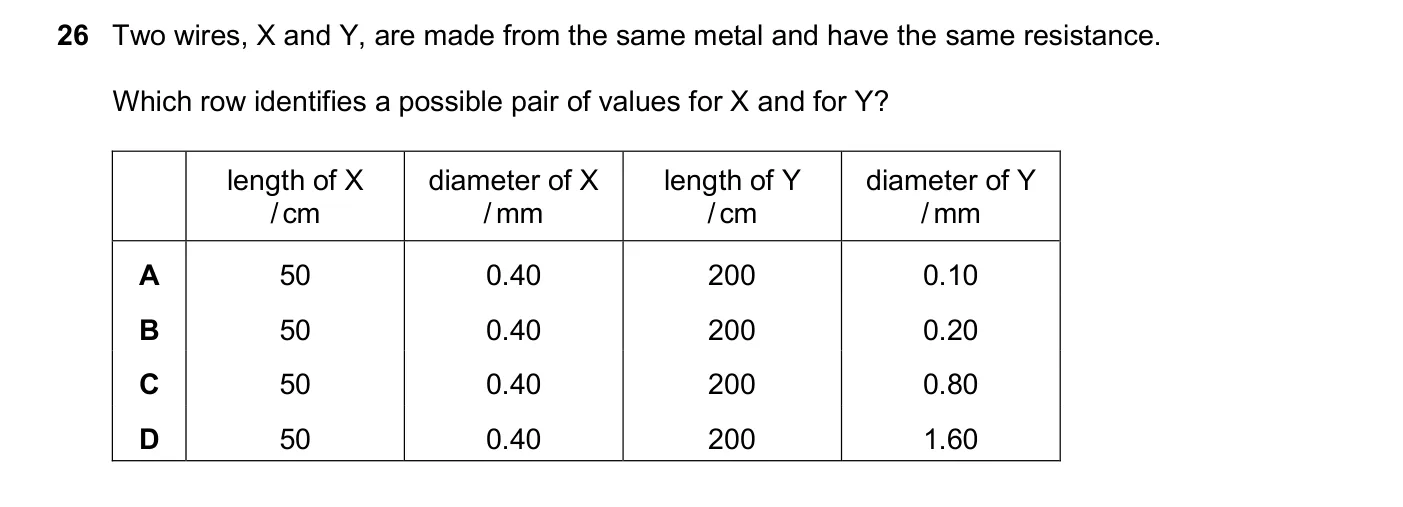 Question 26, November 2025, 0625 Paper 22