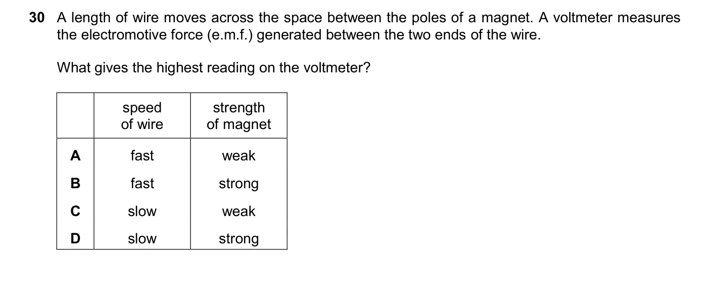 Question 30, November 2025, 0625 Paper 22
