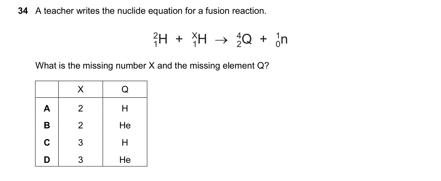 Question 34, November 2025, 0625 Paper 22