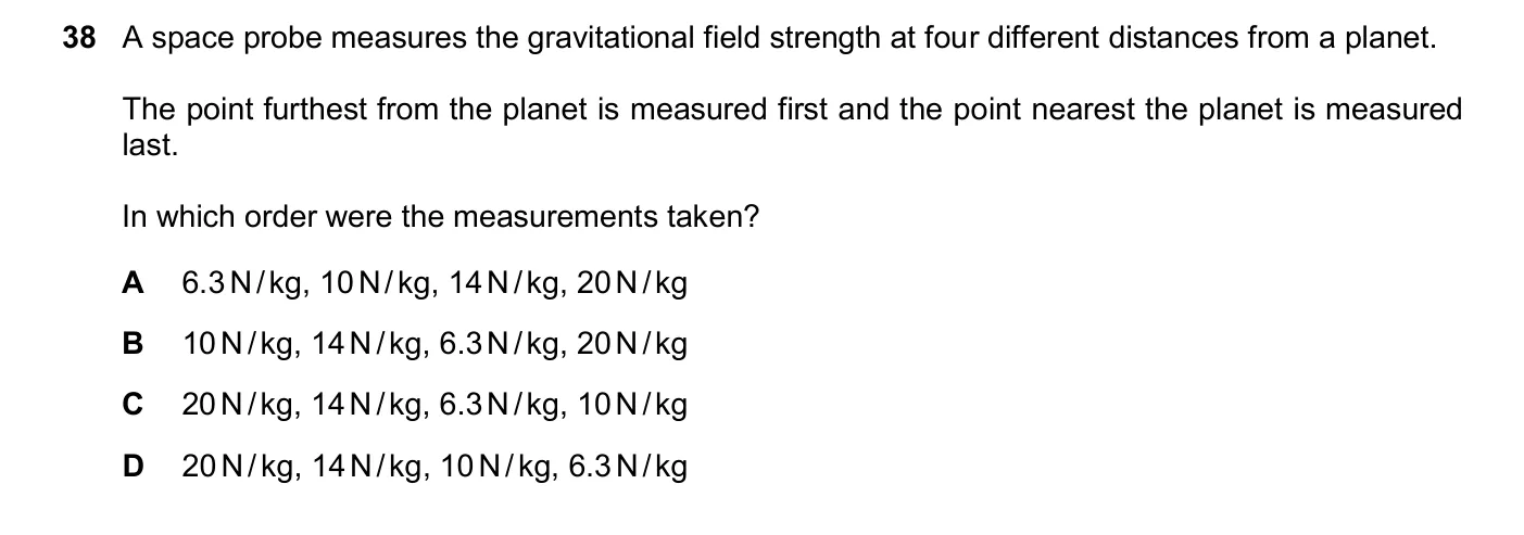 Question 38, November 2025, 0625 Paper 22