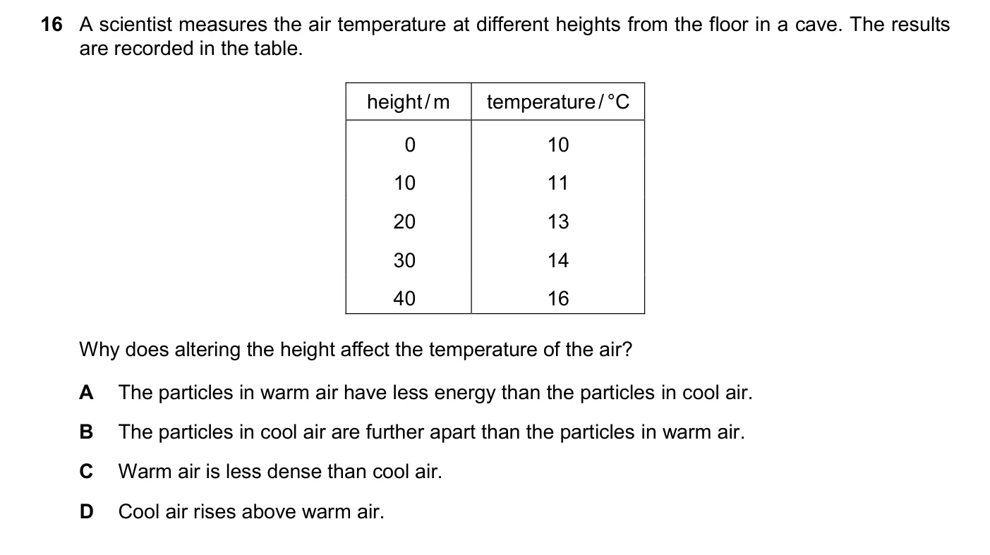 Question 16, November 2025, 0625 Paper 23