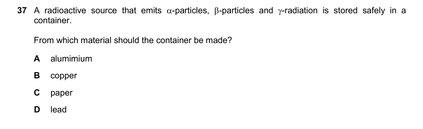 Question 37, November 2025, 0625 Paper 23