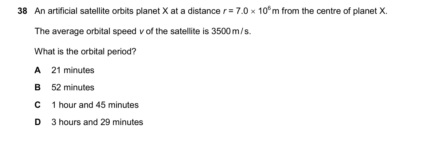 Question 38, November 2025, 0625 Paper 23