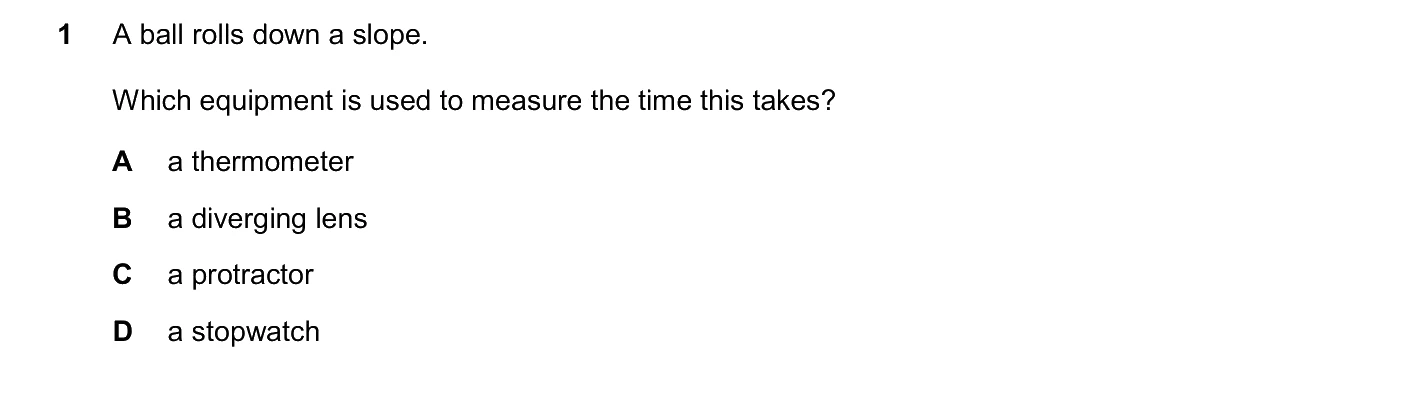 Question 1, June 2026, 0625 Paper 21