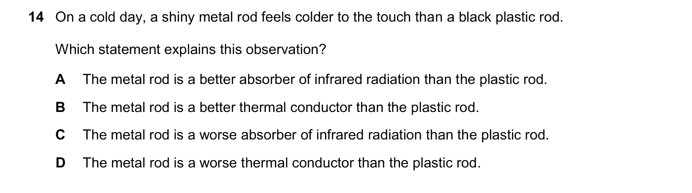 Question 14, June 2026, 0625 Paper 21