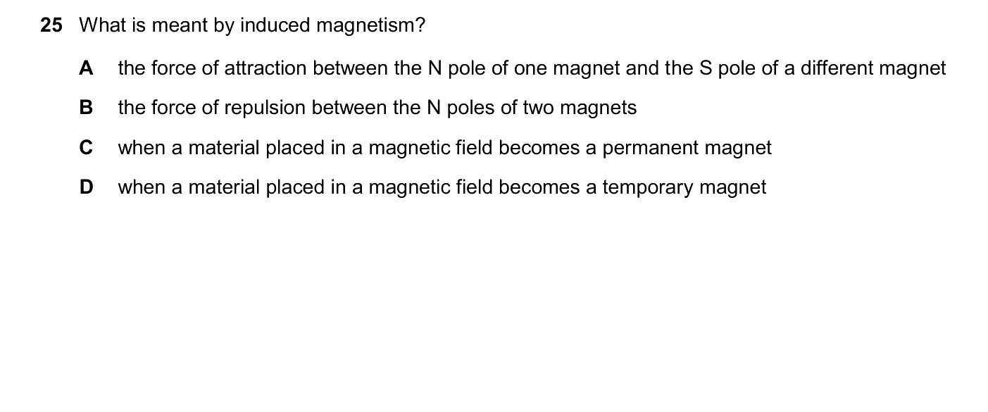 Question 25, June 2026, 0625 Paper 21