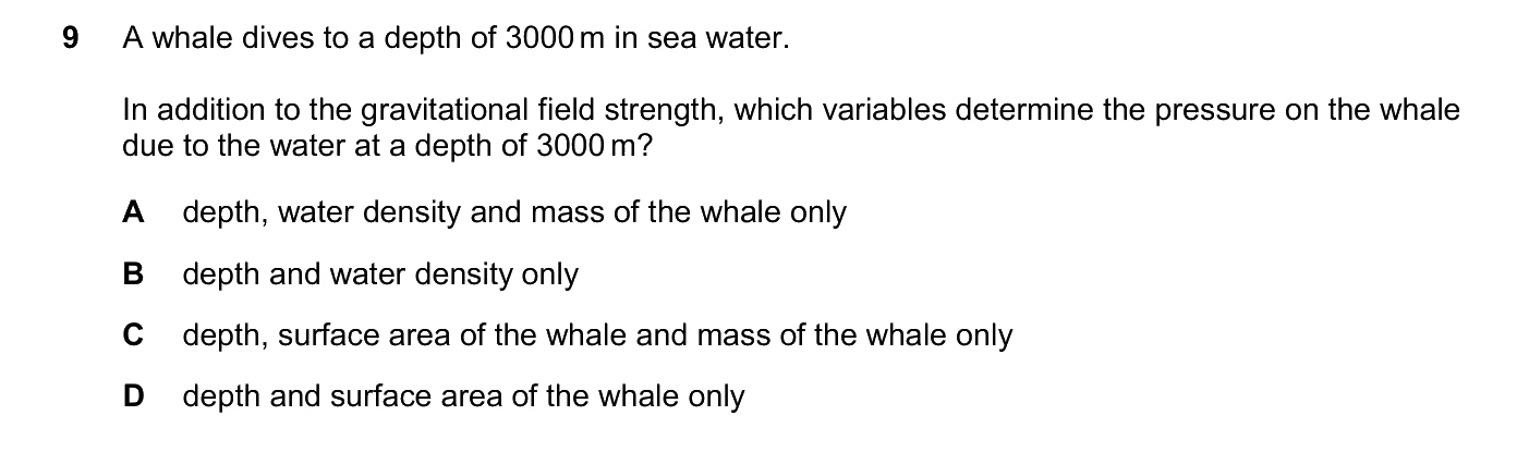 Question 9, June 2026, 0625 Paper 22