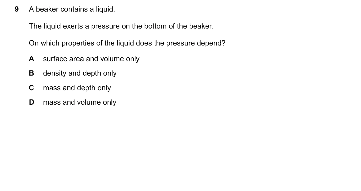 Question 9, June 2026, 0625 Paper 23