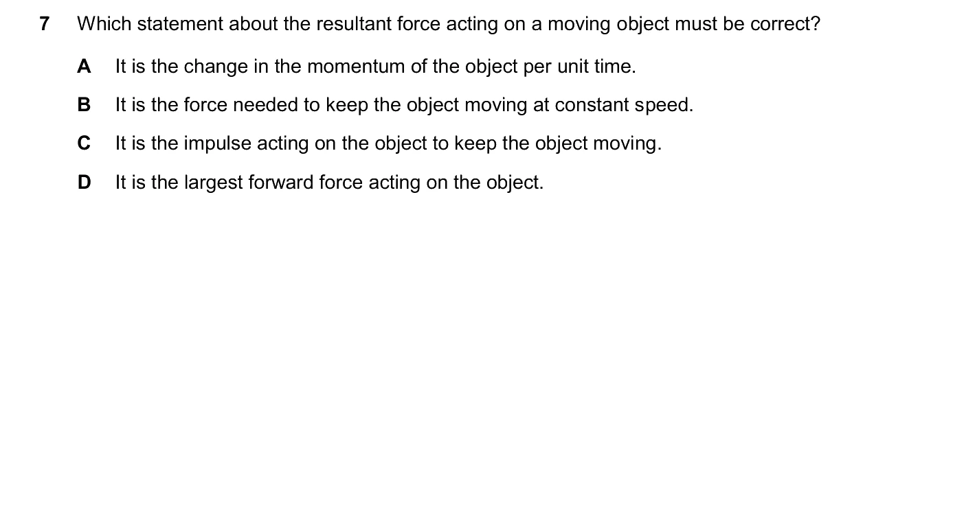 Question 7, March 2026, 0625 Paper 22